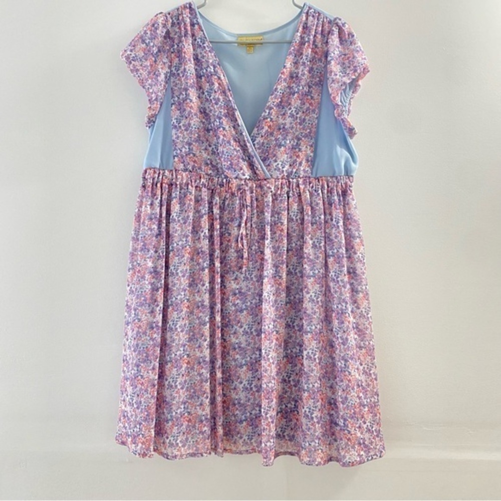 Princess Vera wang babydoll dress floral pastel